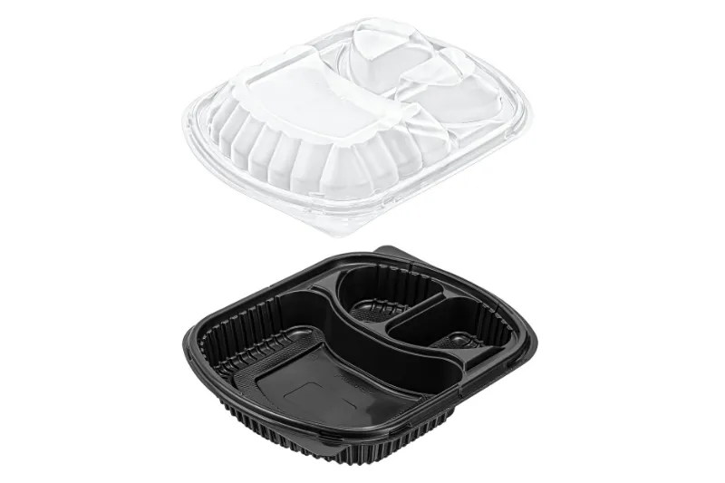 Microwave Menu Box 3 Compartment Base & Cover