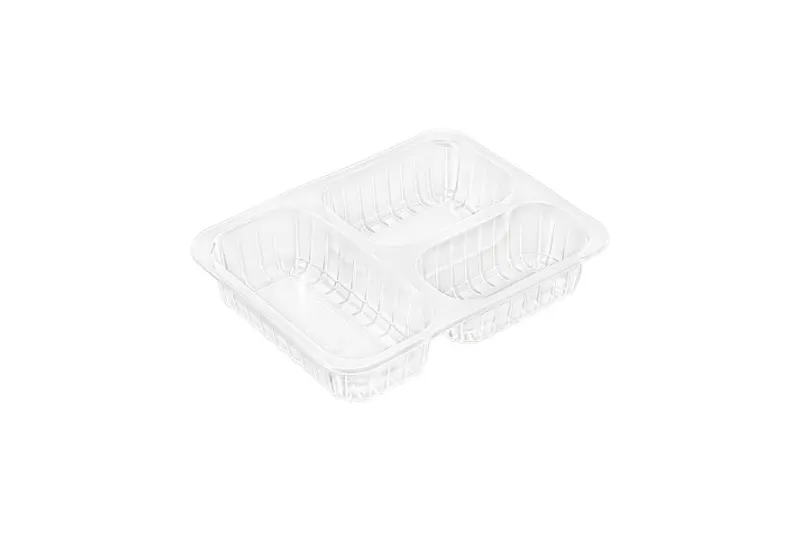 227*178 EU Model 3 Compartment Ready Meal Tray