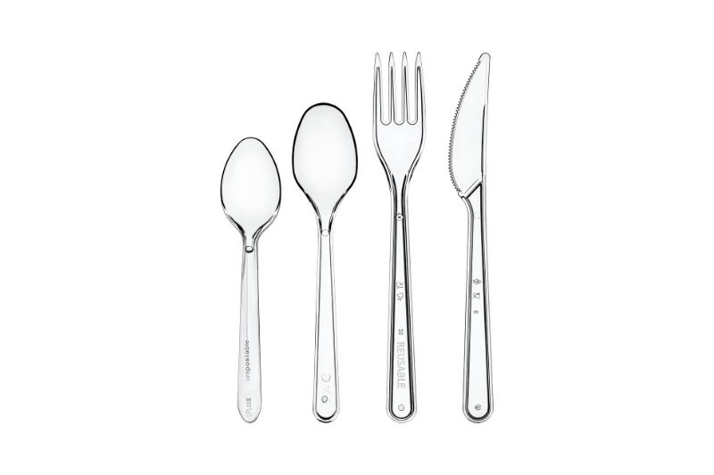 Tabak 21 cm Köşeli PP Beyaz