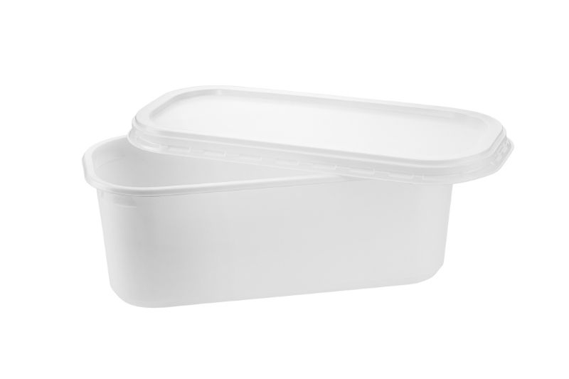 Tabak 21 cm Köşeli PP Beyaz