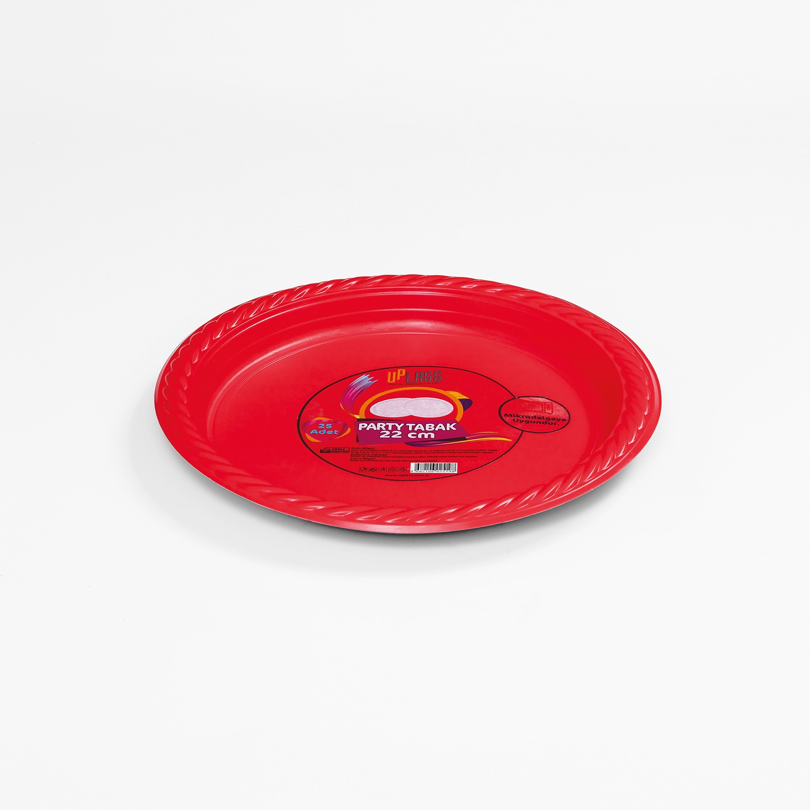 Tabak 21 cm Köşeli PP Beyaz