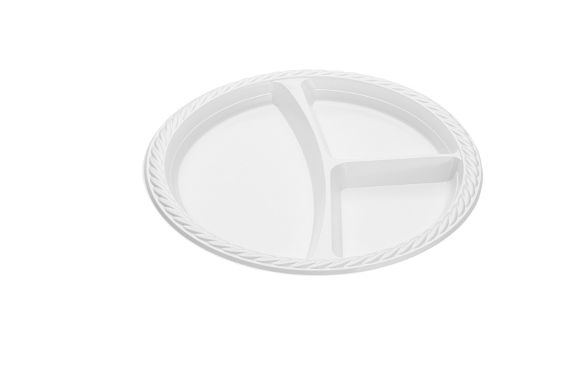 Tabak 21 cm Köşeli PP Beyaz