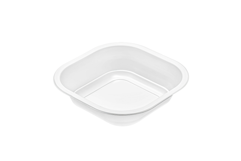 Tabak 21 cm Köşeli PP Beyaz