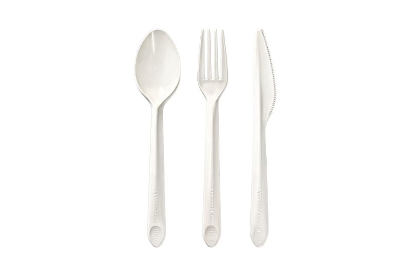 Tabak 21 cm Köşeli PP Beyaz