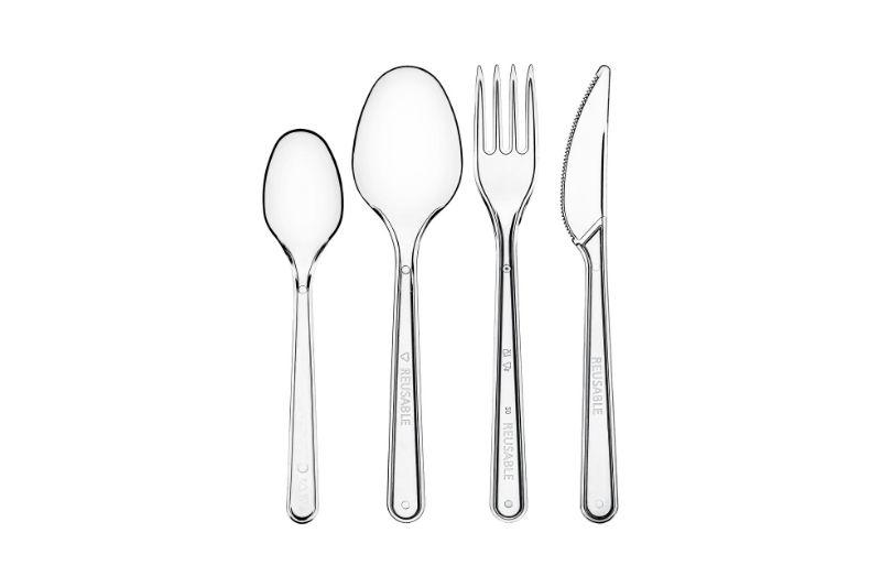 Tabak 21 cm Köşeli PP Beyaz