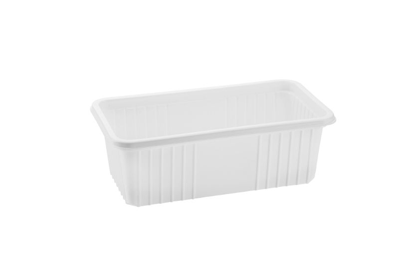 Tabak 21 cm Köşeli PP Beyaz
