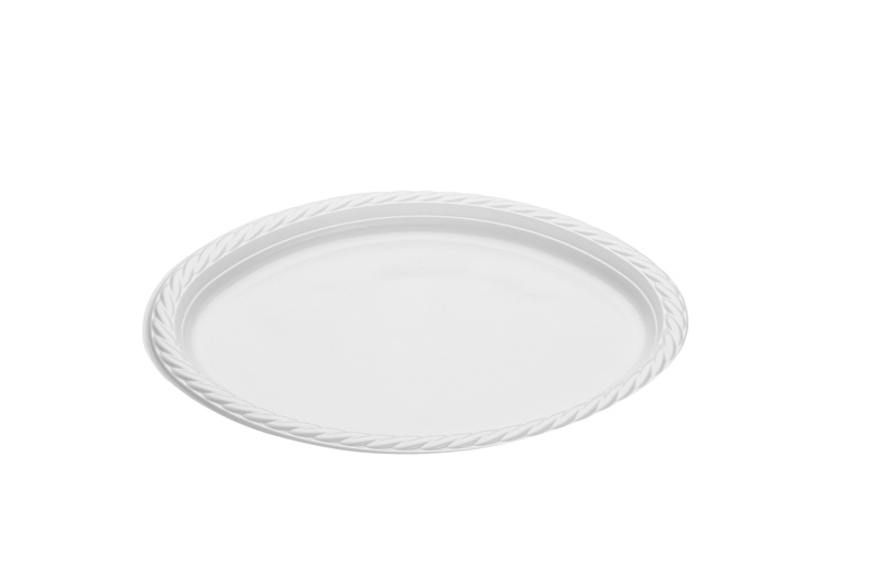 Tabak 21 cm Köşeli PP Beyaz