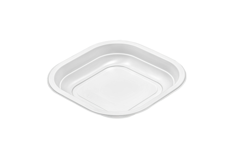 Tabak 21 cm Köşeli PP Beyaz