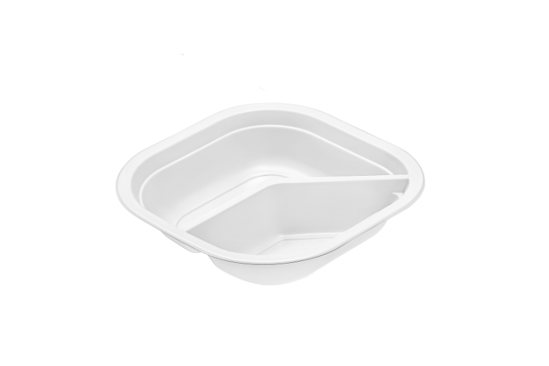 Tabak 21 cm Köşeli PP Beyaz