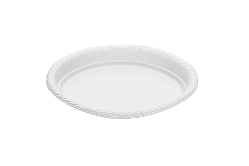 Tabak 21 cm Köşeli PP Beyaz