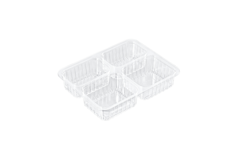 Tabak 21 cm Köşeli PP Beyaz