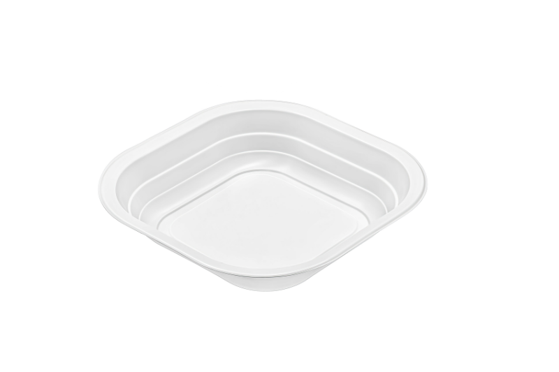 Tabak 21 cm Köşeli PP Beyaz