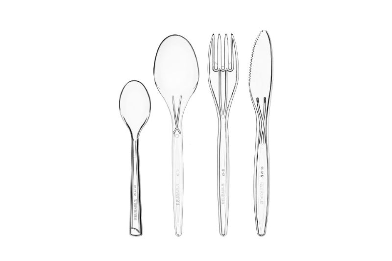 Tabak 21 cm Köşeli PP Beyaz